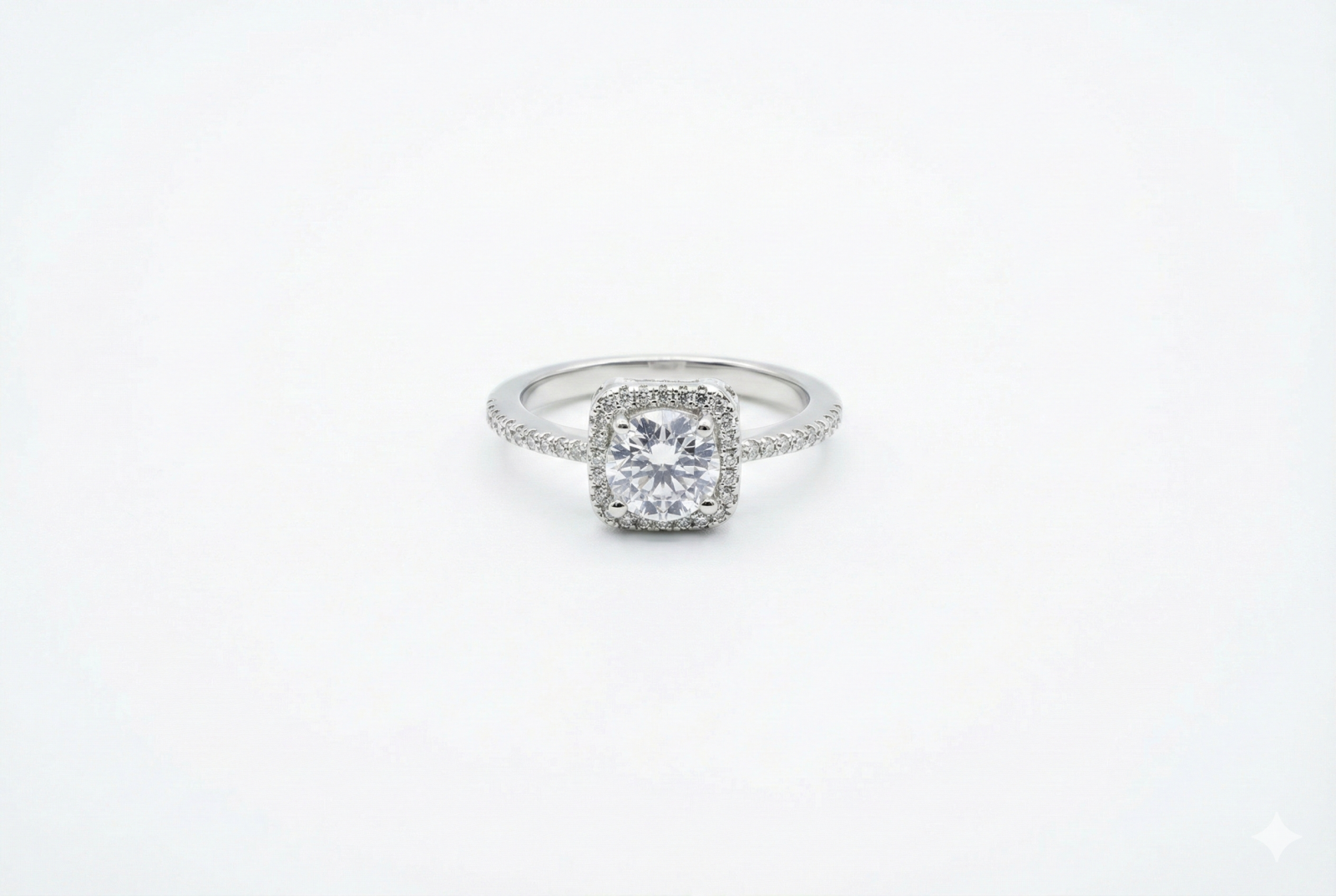 Empress Halo Solitaire Ring