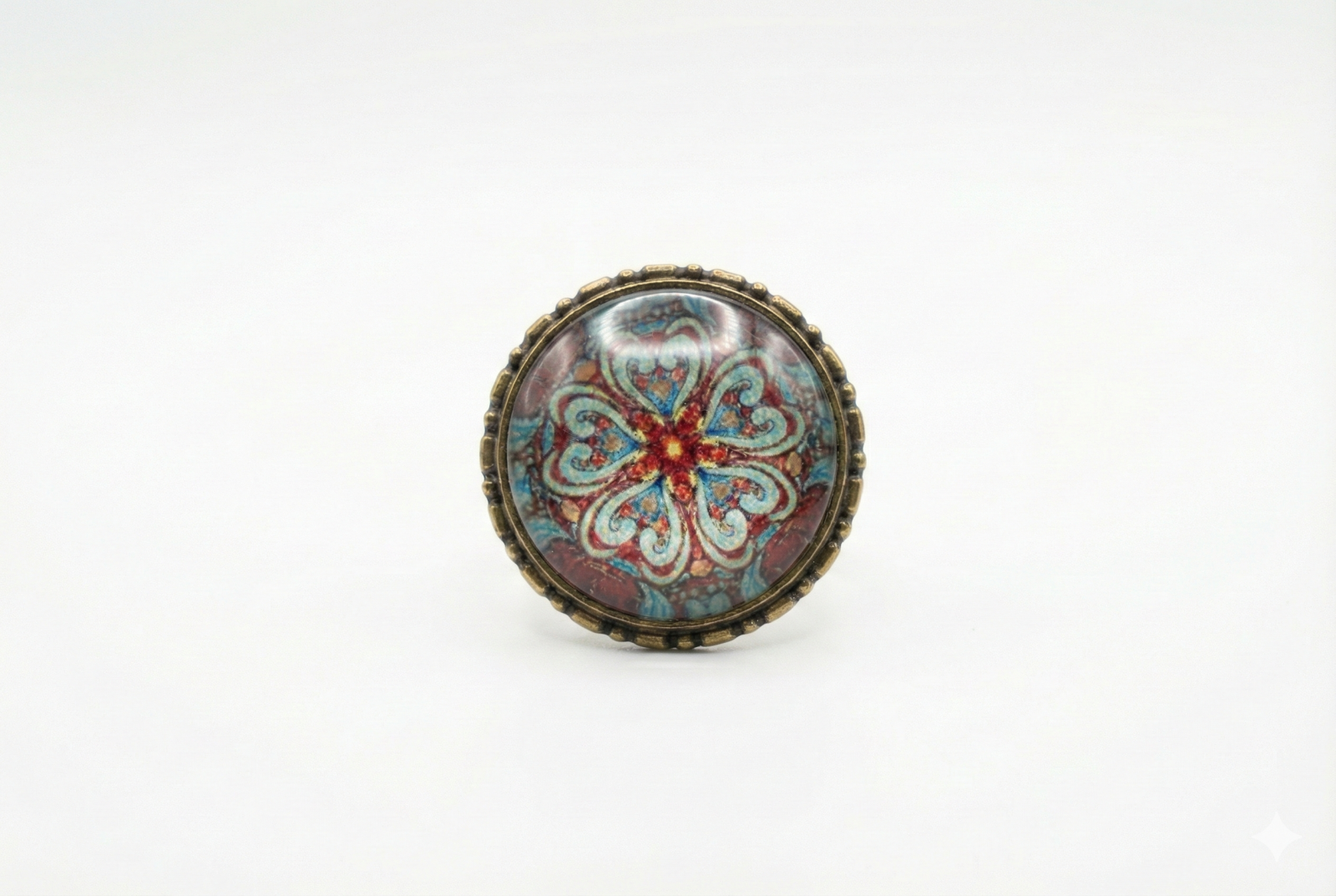 Mosaic Heart Copper Ring
