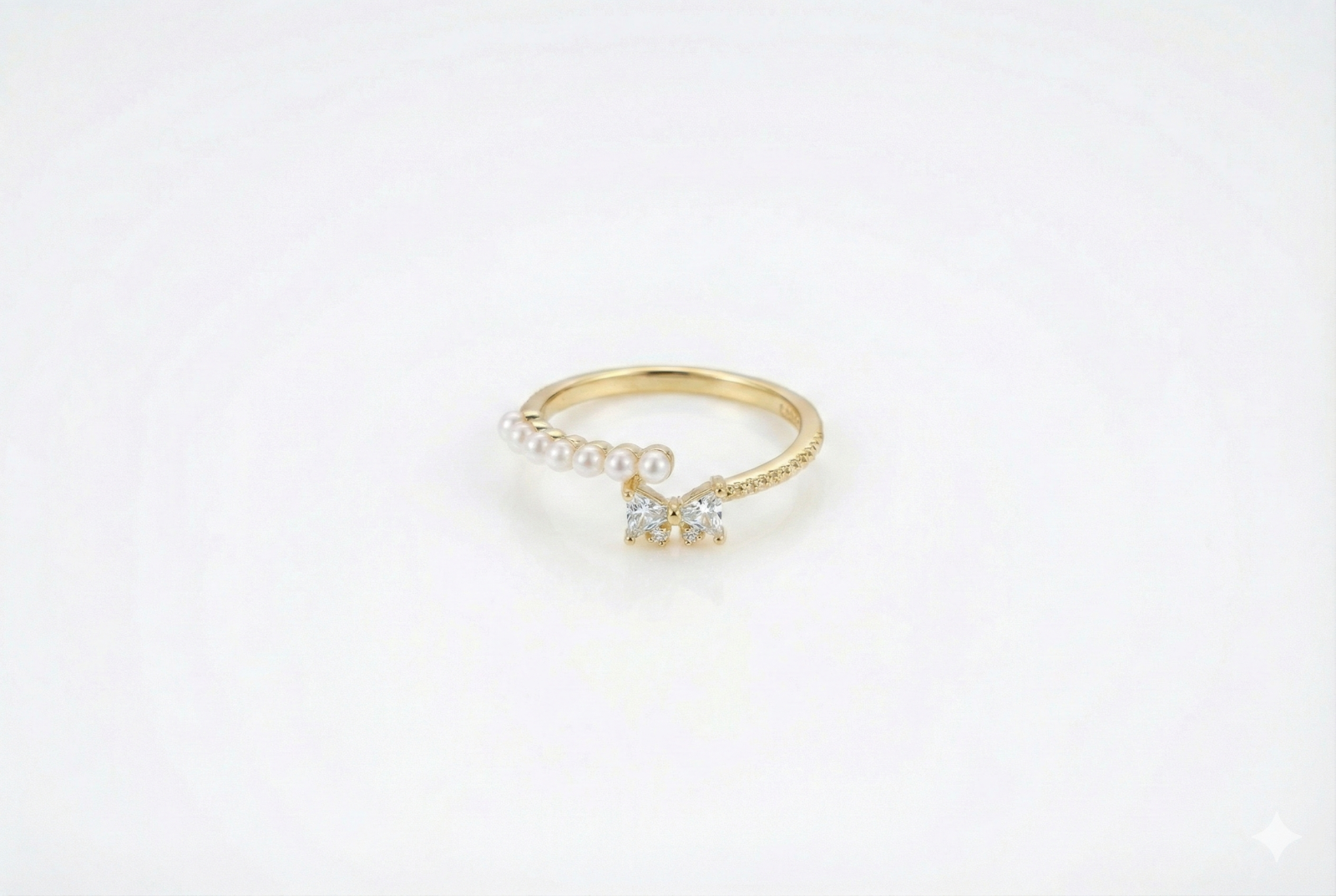 Enchanted Pearl Bow Ring
