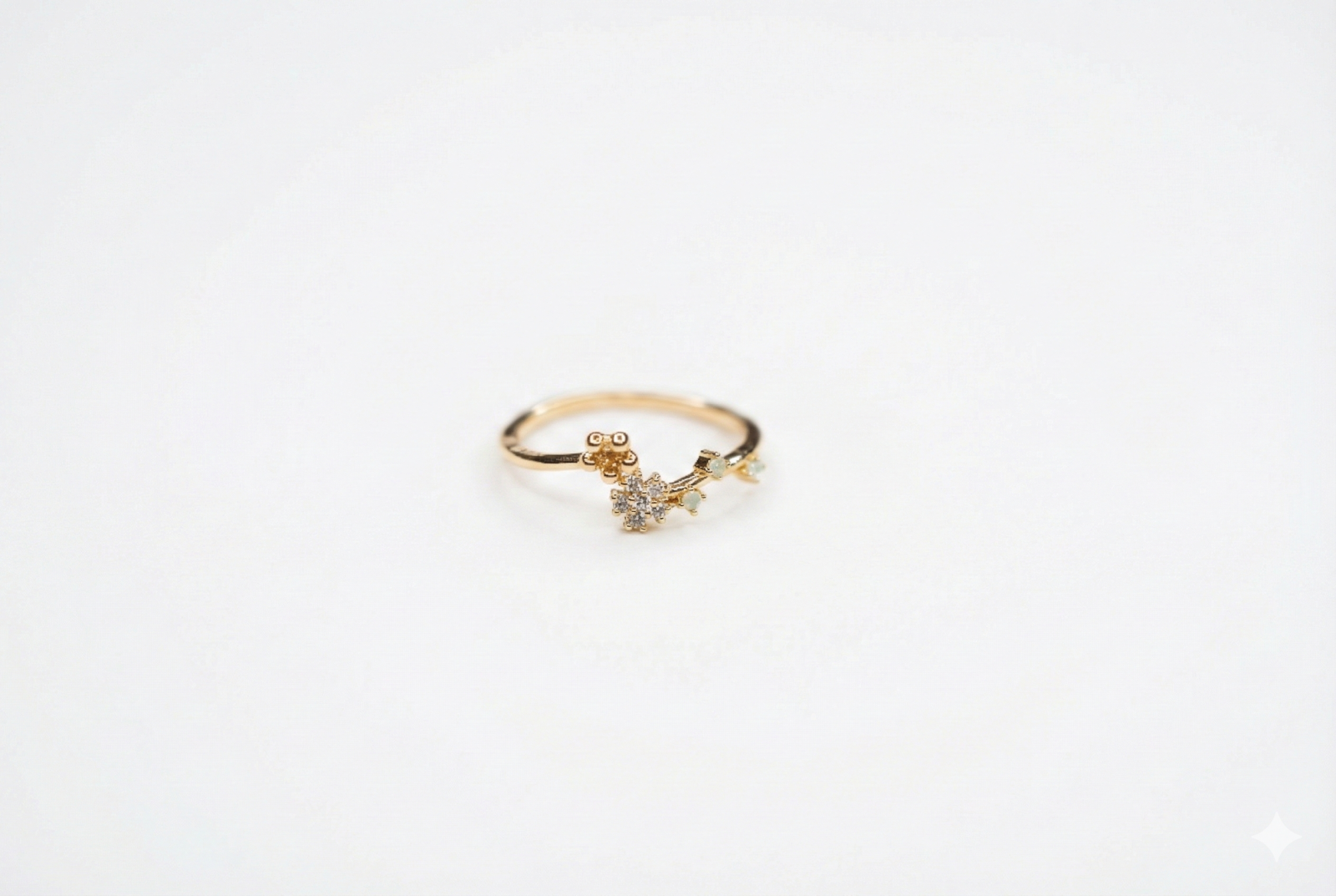 Celestial Bloom Contour Ring