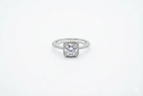 Empress Halo Solitaire Ring