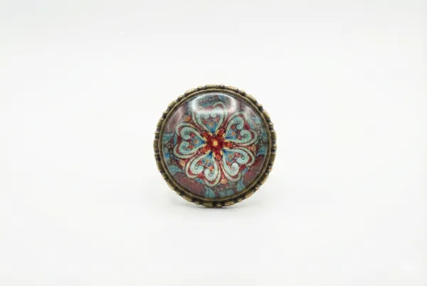 Mosaic Heart Copper Ring