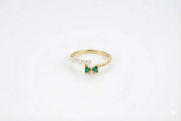 Enchanted Pearl Bow Ring